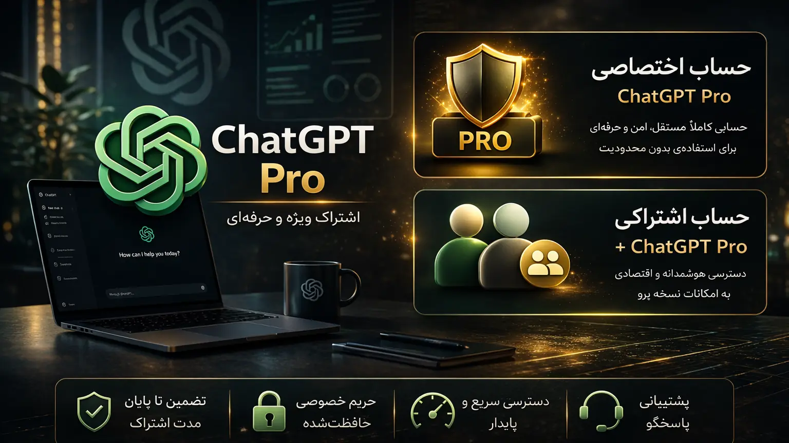 خرید ChatGPT Pro | معرفی اشتراک و اکانت اشتراکی ChatGPT Pro