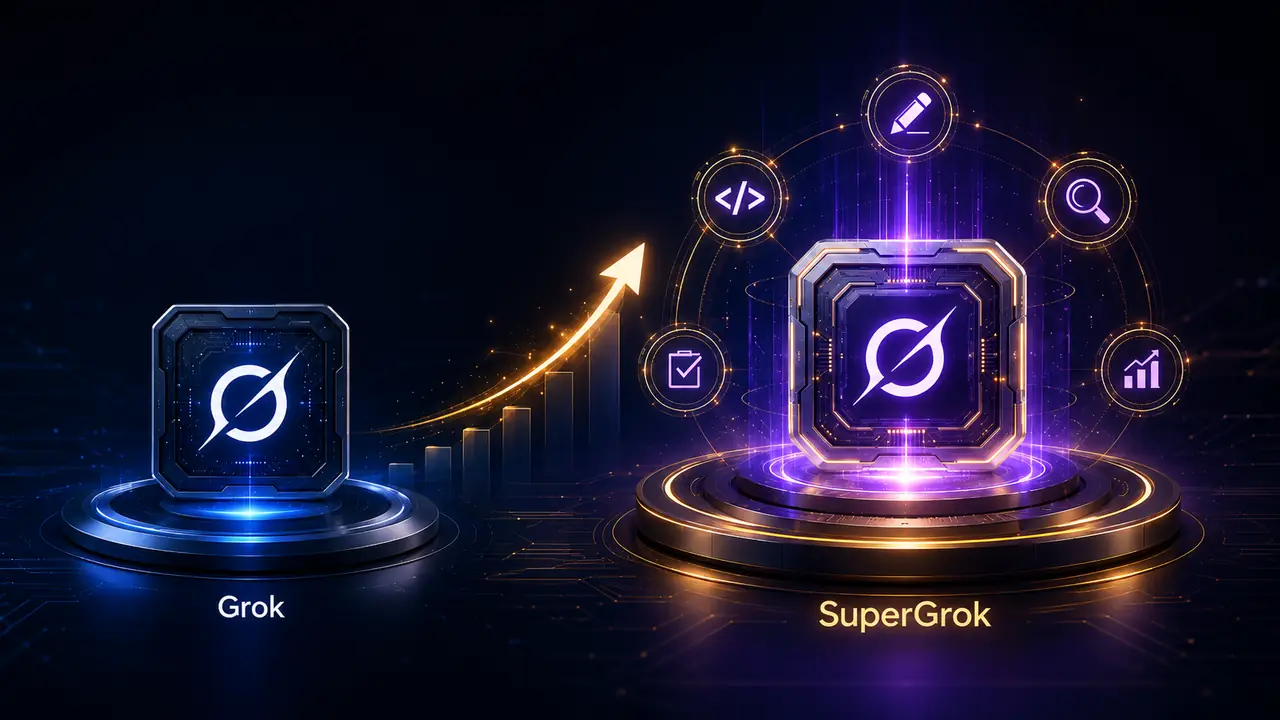 مقایسه grok و supergrok